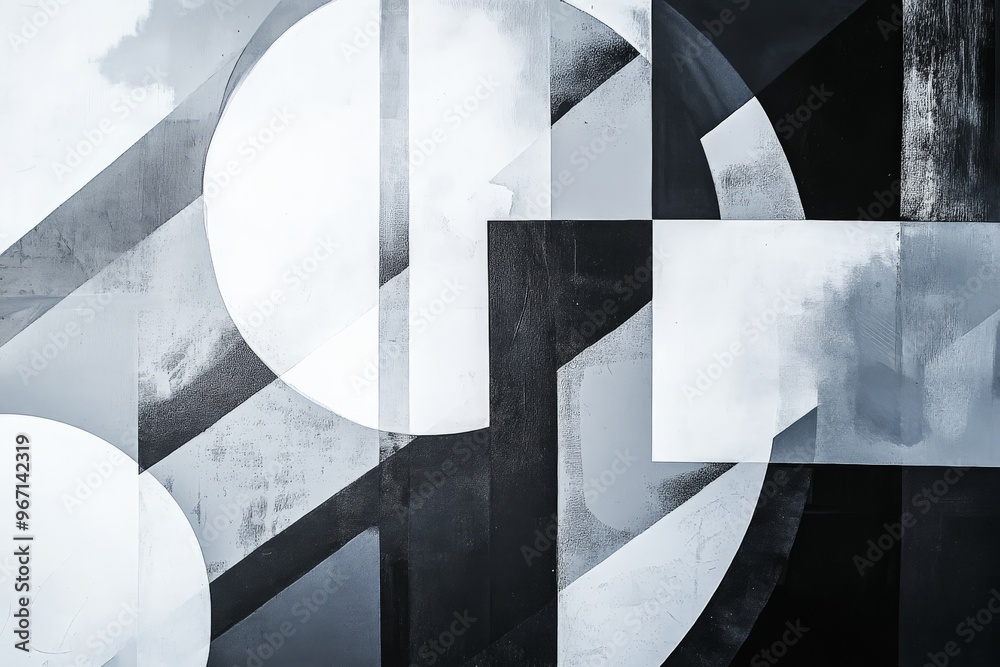 Aufkleber This image showcases black and white geometric patterns, with bold contrasts and intricate designs forming an engaging visual experience through structured elements.