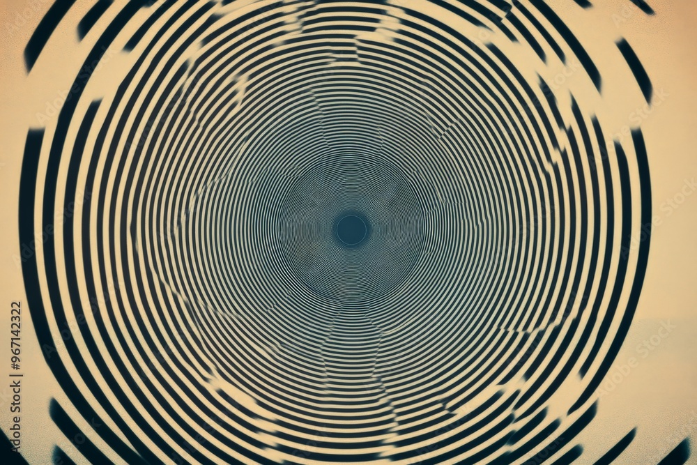 Aufkleber This mesmerizing abstract artwork features hypnotic concentric circles that draw the viewer's eye inward, creating a captivating and immersive visual journey.
