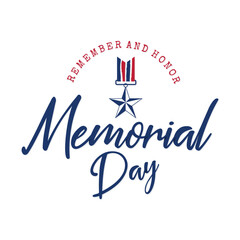 Memorial Day Remember and Honor poster background design