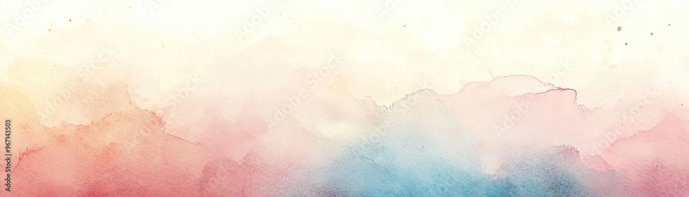 Poster a beautiful abstract watercolor background featuring soft pastel colors blending seamlessly for crea