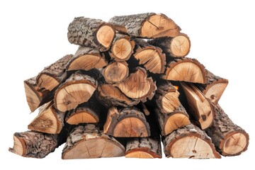 Several wooden logs stacked together, possibly for firewood or building materials