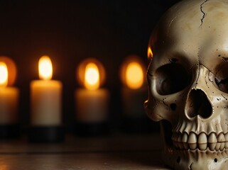 skull in the night