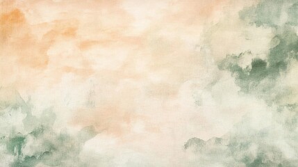 A serene abstract watercolor background featuring soft hues of orange and green, perfect for artistic and creative projects.