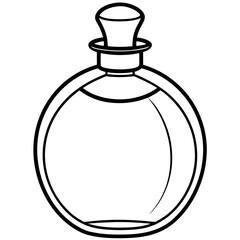 Obraz premium perfume outline coloring book page line art illustration digital drawing