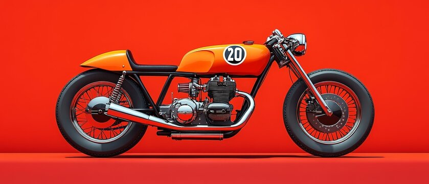 Striking Orange Motorcycle Display