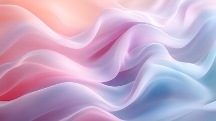 Obraz premium An abstract wave of soft pastel colors blending seamlessly, creating a tranquil and soothing visual experience.