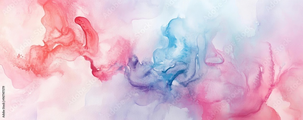Poster an abstract blend of soft pink and blue hues, creating an ethereal atmosphere perfect for background