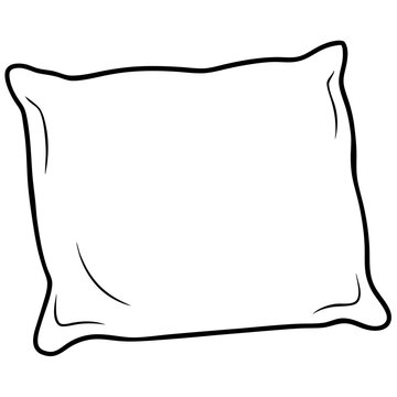 recommend clip art: pillow outline coloring book page line art illustration digital drawing
