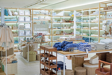 stylish department in the supermarket with things for the home