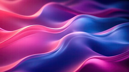 Fototapeta premium A vibrant and colorful abstract wave pattern with smooth curves, blending shades of pink and blue for a dynamic visual effect.