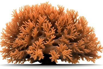Vibrant Coral Isolated on White Background