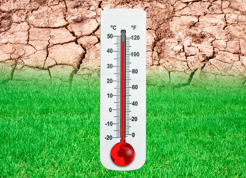 Rising Earth temperatures, conceptual image
