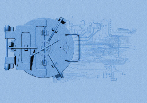 Digital security, conceptual illustration