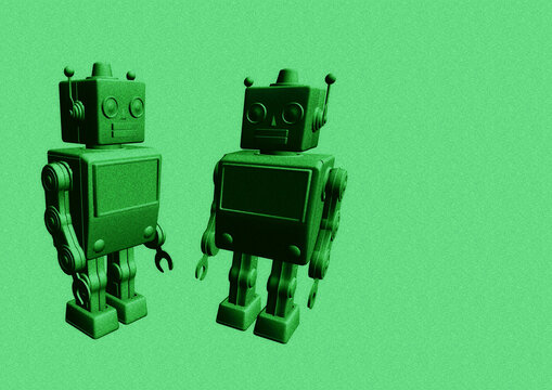 Baby robots, conceptual illustration