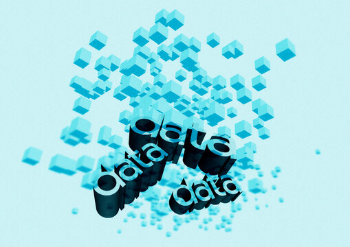 Data storage, conceptual illustration