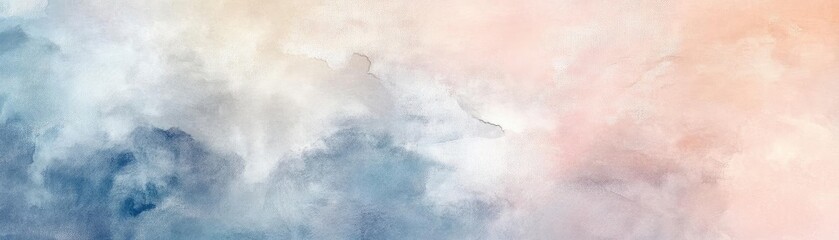 Obraz premium A beautiful abstract watercolor background featuring soft hues of blue, pink, and cream, perfect for artistic projects and designs.