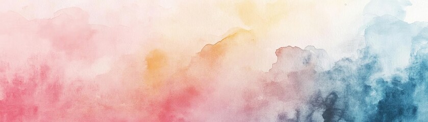 Obraz premium A vibrant abstract watercolor background featuring hues of red, blue, and yellow, perfect for artistic designs and creative projects.