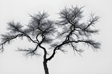 Obraz premium Dry Branches Isolated on White Background