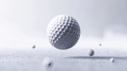A golf ball in mid-air, captured with clarity and precision