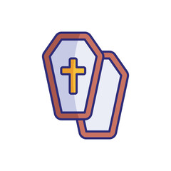 Obraz premium Coffin vector icon