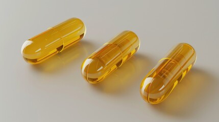 Three yellow pills sit on a table, awaiting use