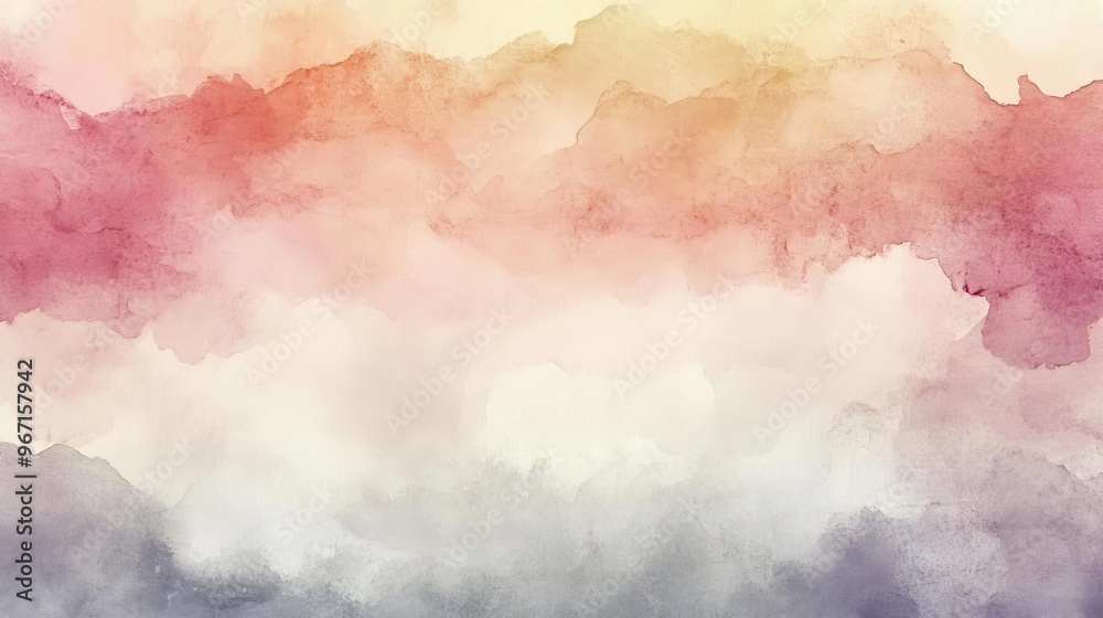 Poster a soft watercolor background featuring gentle hues blending harmoniously, perfect for artistic and d