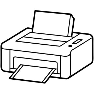 black and white printer printing paper clip art preview