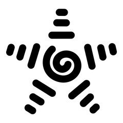 Fototapeta premium Solid icon of star spiral 
