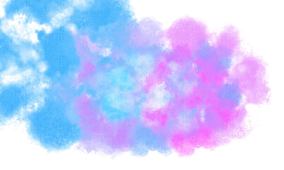 Transparent watercolor colorful clouds explosion. Paint stains watercolor explosion overlay effect. Paint brush strokes explosion, color smoke explosion. Png file