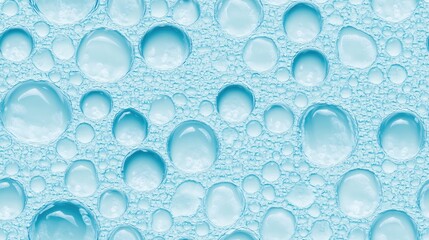 Soft blue water bubble circle seamless texture pattern Beachy circles resembling organic wet pool droplets create a background suitable for summer design with a repeat tile layout