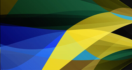 Fototapeta premium This digital artwork features vibrant waves of color flowing across a dark background, creating a dynamic visual effect
