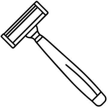 recommend clip art: razor outline coloring book page line art illustration digital drawing