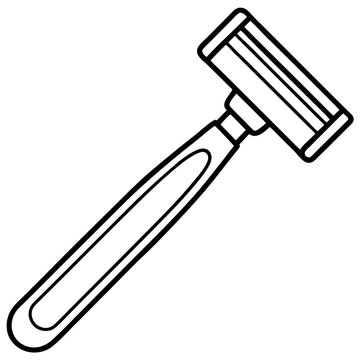 recommend clip art: razor outline coloring book page line art illustration digital drawing