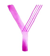 Artistic watercolor uppercase letter 