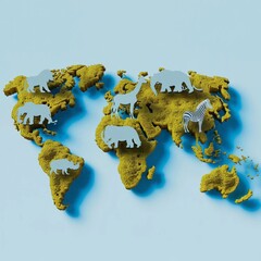 european union flag on map