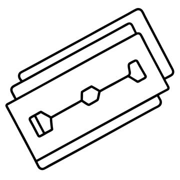 recommend clip art: razor blades outline coloring book page line art illustration digital drawing