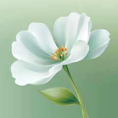 Obraz premium vector graphic of a white stock flower