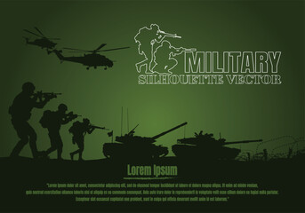 Soldiers vector, military vector illustration, Army background, soldiers silhouettes.	
