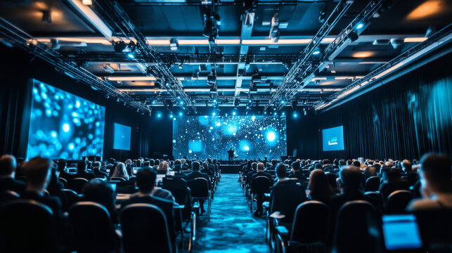 Tech conference showcasing the latest innovations in hardware and software