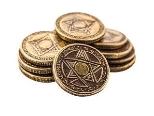 a stack of gold coins