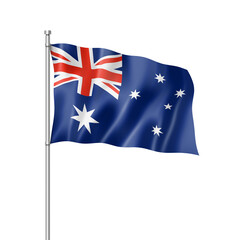 Fototapeta premium Australian flag isolated on white