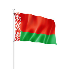 Belarus flag isolated on white