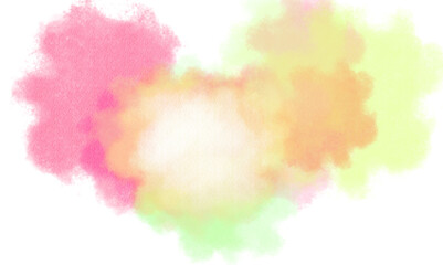 Transparent watercolor colorful clouds explosion. Paint stains watercolor explosion overlay effect. Paint brush strokes explosion, color smoke explosion. Png file