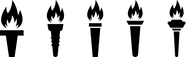 Fire torch icon vector illustration.