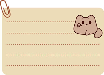 Cute Sticky Note With Animal Decoration