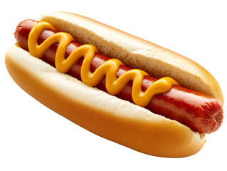 a hot dog with mustard on it