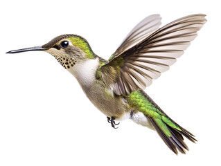 a hummingbird flying in the air