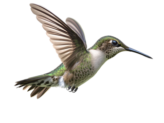 a hummingbird flying in the air