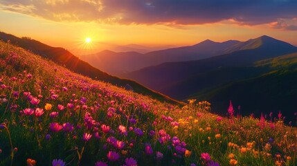 Fototapeta premium Spring wildflowers in Grand Teton National Park, WY
