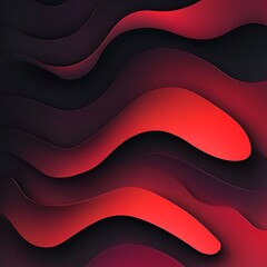 Obraz premium A red and black striped background with a black and red wave. black red waves design,